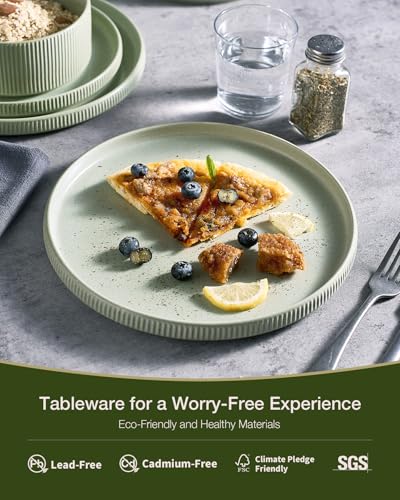 Star Stoneware Dinnerware Set (Matte Sage Green)