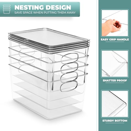 Clear Toy Storage Bins with Lids (Large / 2 Pack)