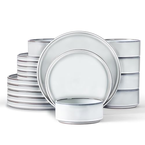 18 PCS Dinnerware Sets for 6 (Lucent White)