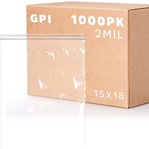 GPI 15" x 18" large Zip Bags (15" x 18")