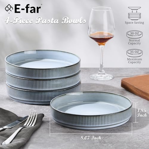 Pasta Bowls Set of 4 (Dusty Blue)