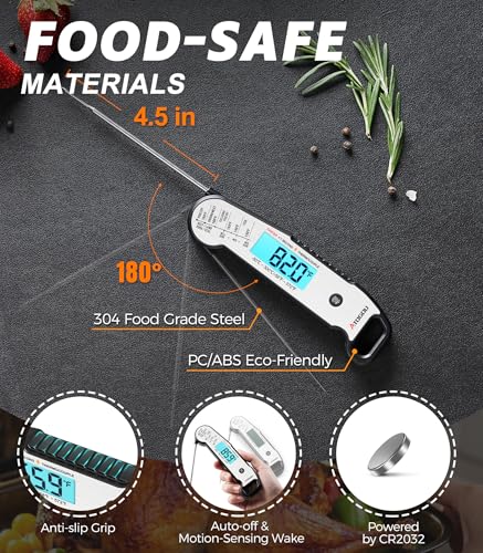 Professional Meat Thermometer Digital (Silver)