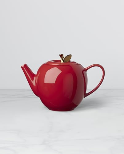 Knock On Wood Apple Teapot (Red)