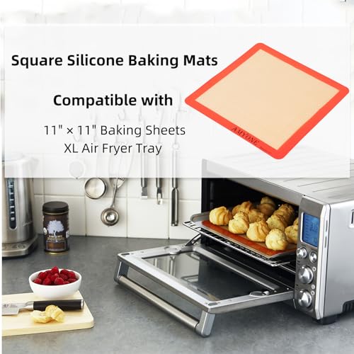 11x11 Silicone Baking Mat (Bright Orange / 10.8"L x 10.8"W)