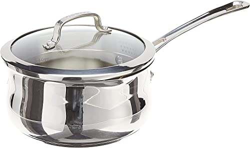 419-18P 2-Quart Pour Saucepan with Cover Contour Cookware, Stainless Steel (Stainless Steel / 2 Quarts)