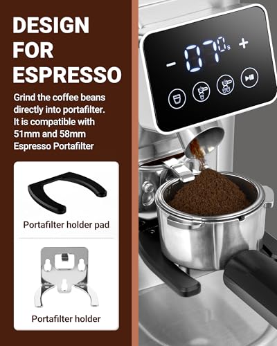 Burr Coffee Grinder (Modern Silver)