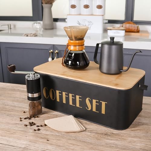 Pour Over Coffee Maker Set Portable Pour Over Set (dark)