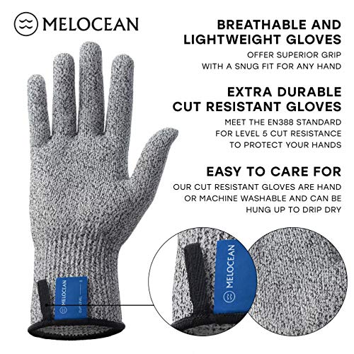 Professional Oyster Shucking Knife and Gloves Set in Gift Box (Size S)