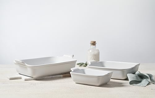 Stoneware Heritage Rectangular Baking Dish (3-Piece Dish Set / Oyster)