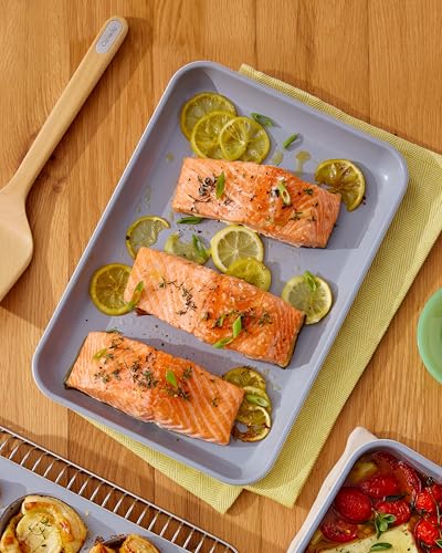 9x13" Non Stick Ceramic Small Baking Sheet (Slate / Small 9" x 13")