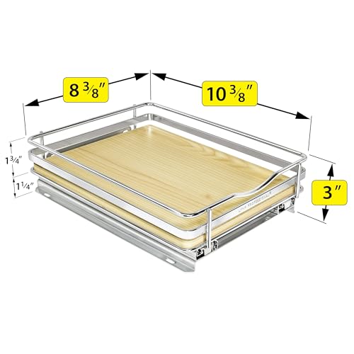 lite™ Pull Out Spice Organization for Cabinets (Wood / 8-1/4" - 1 Tier)