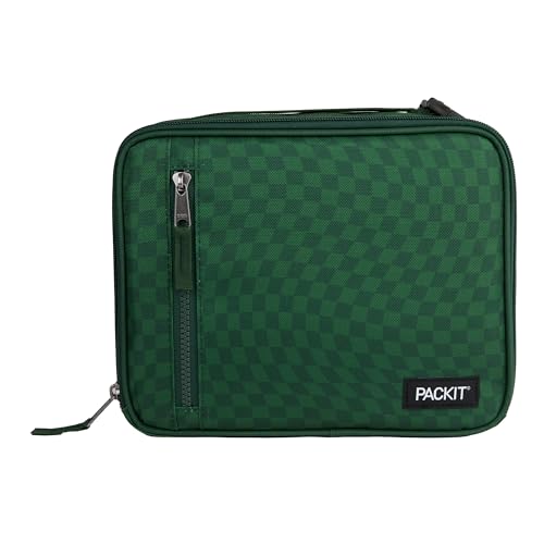 Freezable Classic Lunch Box (Checker Wave Olive)