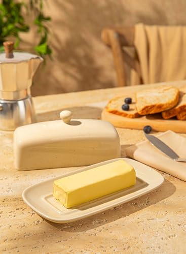 Butter Dish with Lid (Beige)