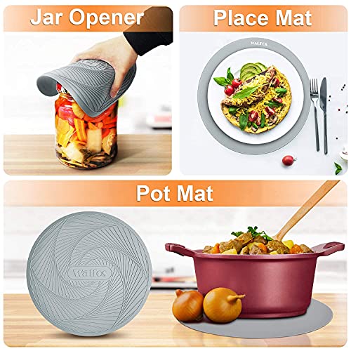 Silicone Microwave Mats (10+12in, 2 Grey Microwave Mat)