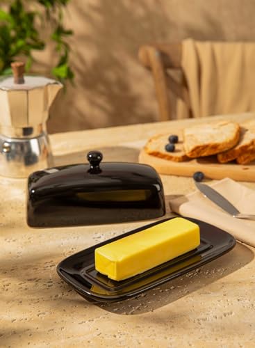 Butter Dish with Lid (Black)