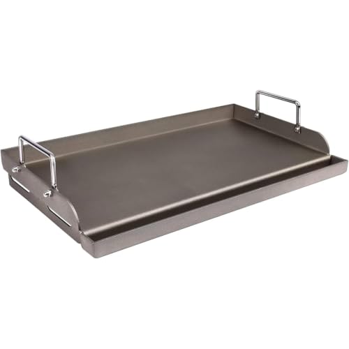 Cast Iron Griddle for Gas Grill Flat Top Griddle Insert for Outdoor Gas Grill (25" x 16" x 3.2")