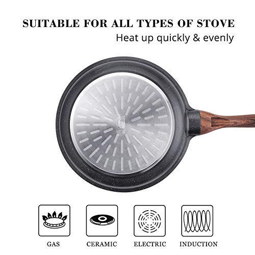 Nonstick Frying Pans (Gray / 8+12.5 Inch)