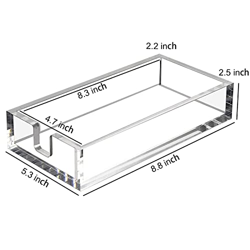 Acrylic Napkin Holder for Bathroom (Clear / 9x5.5'')