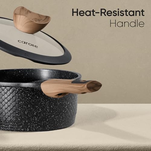 26pcs Non Stick Pots and Pans Set (Black / 26 Piece)