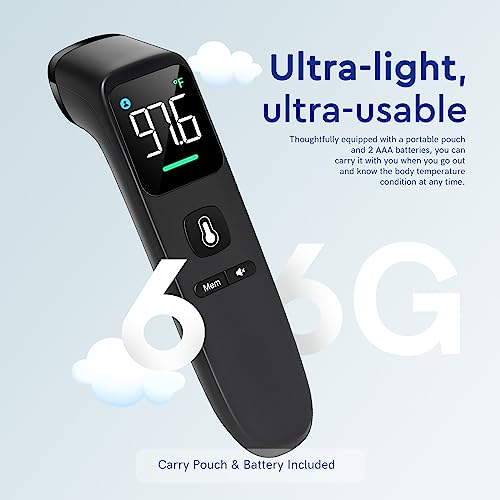 Touchless Thermometer for Kids and Adults (Black-and-Black)