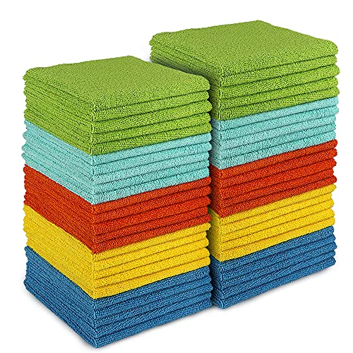 Microfiber Cleaning Cloth (Blue/Yellow / 12"×12")
