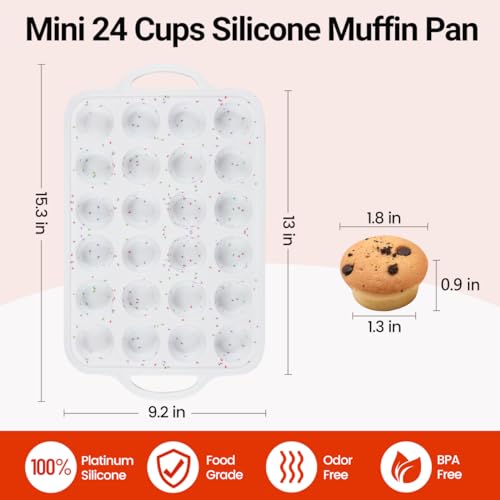Mini Muffin Pan (White Confetti / 24-Cup Mini)