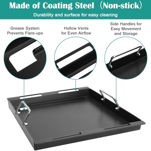 Griddle Inserts & Grate for Weber Genesis II 300 Series Grills (15.3" x 18.8" x 3")