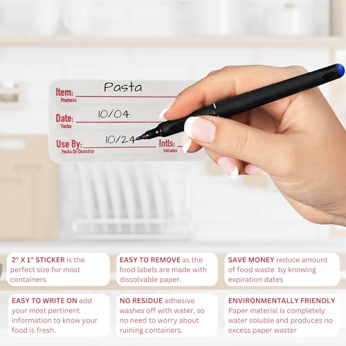 2x1 Dissolvable Food Labels (Red / 1000)