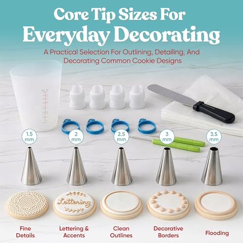Royal Icing Tools Set 67 Pc Cookie Decorating Kit with Piping Bags