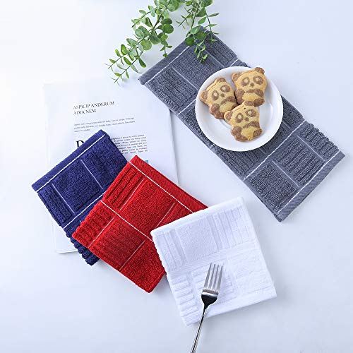 Kitchen Dish Cloths for Washing Dishes (Grey / 12x12 inches)