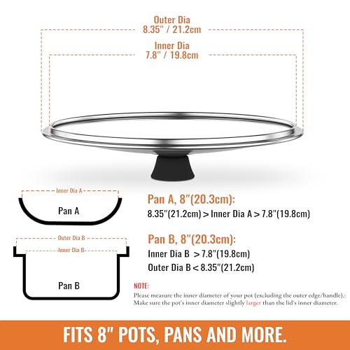 8 Inch Pan Lid (Wide Rim / 8 Inch)