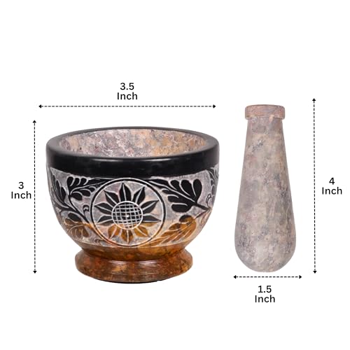 Mortar and Pestle (Black & Yellow)
