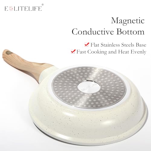 Nonstick Ceramic Frying Pan Skillet (11" / White)