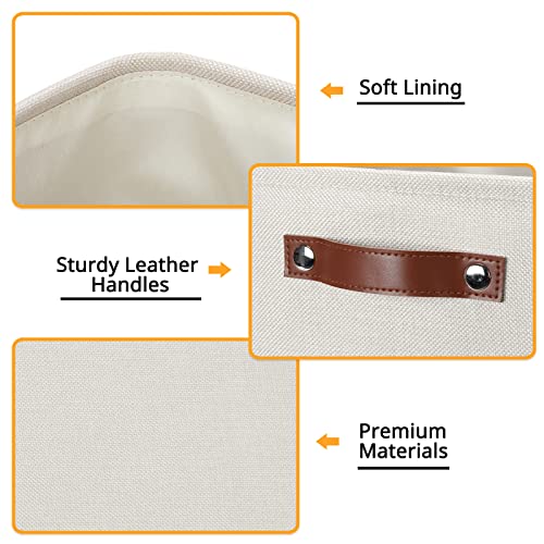 Large Storage Baskets (Beige / XL-16"x 12"x12")