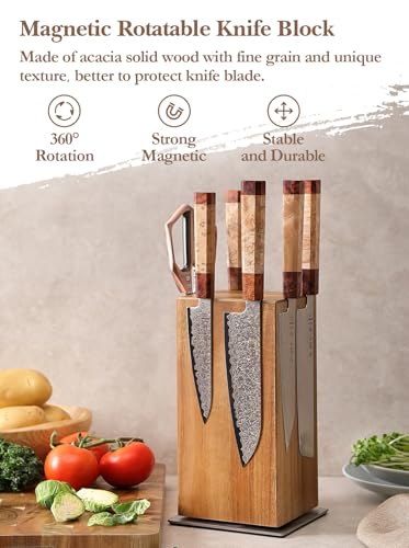 Magnetic Rotating Knife Holder without Knives (Rotating Knife Holder)