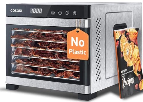 Food Dehydrator (Silver / 6 Trays(6.5ftΒ² Drying Space))