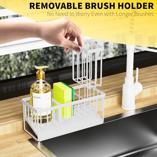 Sink Caddy Sponge Holder (White / 9.25 inches)