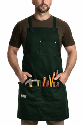 Hunter Green Cotton Chef Apron for Men & Women (Hunter Green)