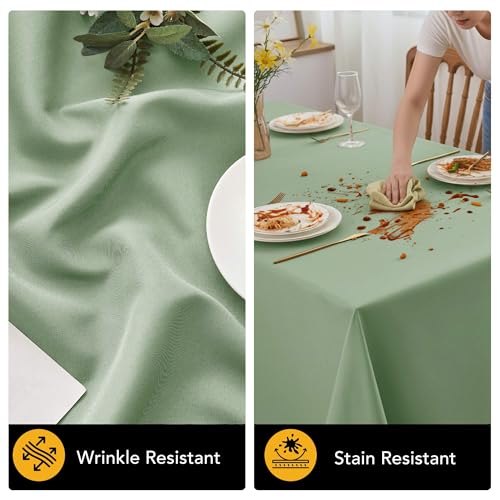 6 Pack Sage Green Tablecloths for Square Tables (Sage Green / 54x54 In, 6 Pack)