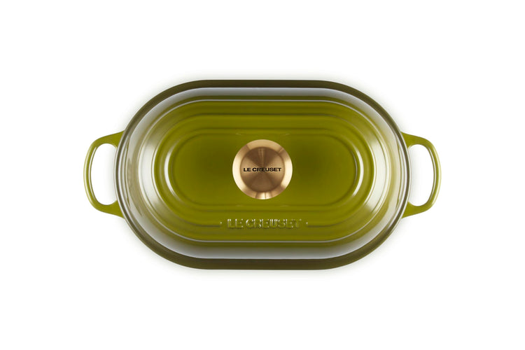 Enameled Cast Iron Oval Bread Oven (Oval Bread Oven / Olive)