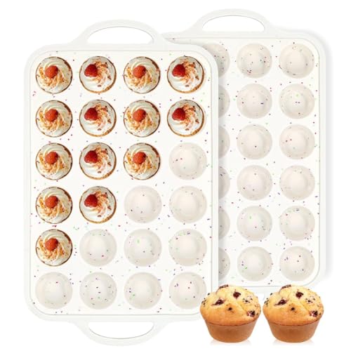 Silicone Mini Muffin Pan (Mini 24-Cup: 2pcs)
