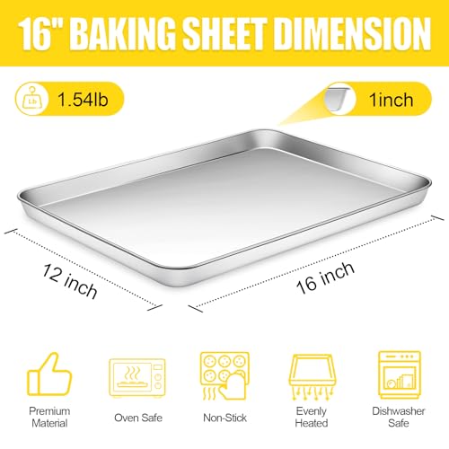 Baking Sheet Cookie Sheet (Jelly Roll Pans-16''x12'')