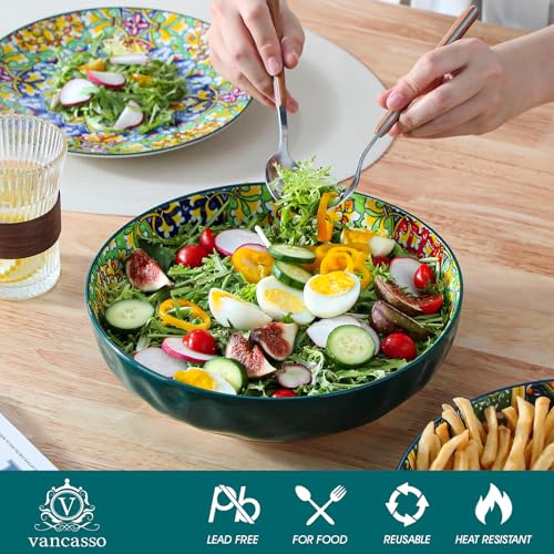 Large Serving Bowls (Green)