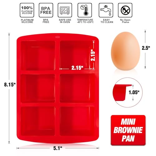Mini Silicone Brownie Pan (3pcs Brownie Pan)