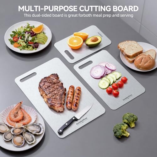 Titanium Cutting Board (Silver / 16"L x 10"W)