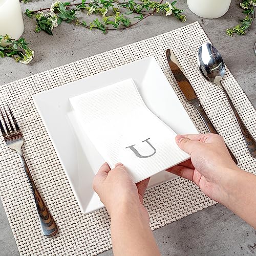 Silver Letter U Linen (Silver / 2000 Count / U)