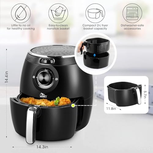 Air Fryer 5.8QT (Mechanical knobs / Black / 5.8 qt)