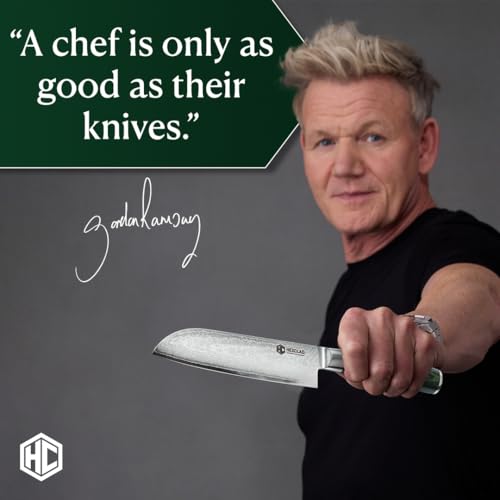 7" Japanese Damascus Stainless Steel Santoku Knife (Green / 7 Inch Santoku Knife)