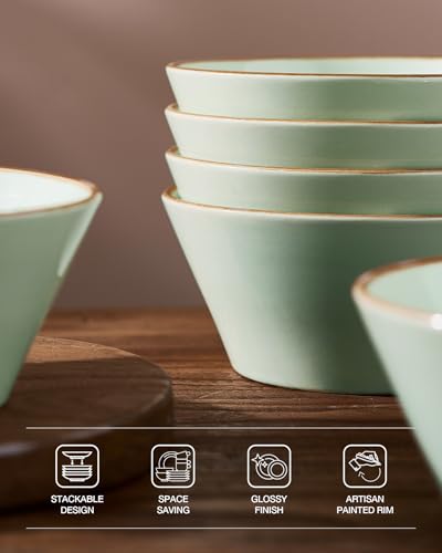 Saturn Plates and Bowls with Rim (Light Green / 18)