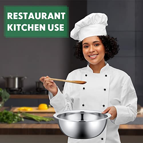 12 Pcs Stainless Steel Mixing Bowls Bulk (12.6 x 4.25 Inch)